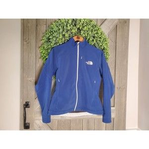 The North Face TNF Apex Bionic Blue Purple Softshell Full Zip Jacket Women Small